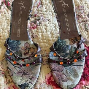 Giuseppe Zanotti Vicini Floral Embellished Mules